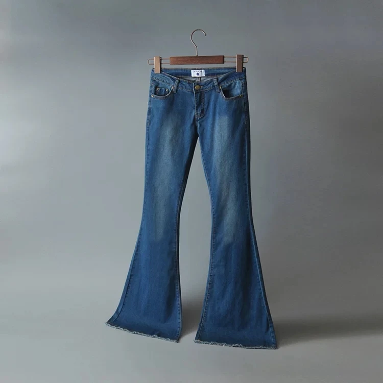 Jeans Svasati Donna A Vita Alta Con Gamba Larga, Denim Elasticizzato Morbido, Taglie Forti (XS-XXL)