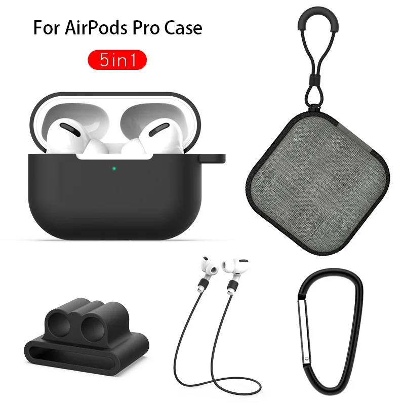 Силиконовый чехол для Apple Airpods Pro защитный наушников AirPods 5 в 1 беспроводная bluetooth