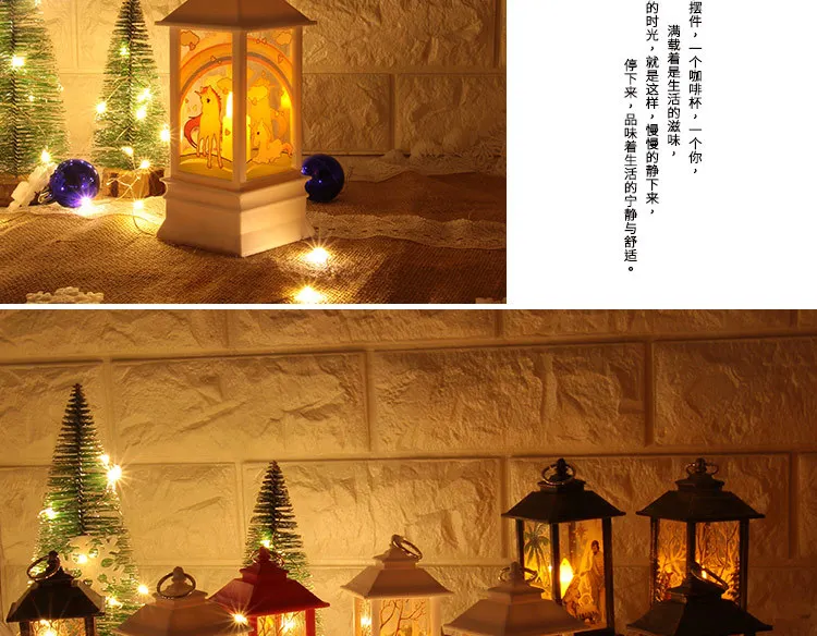 Рождественский светильник s лампа настольная наружного освещения Светодиодный окрашенный светильник подсвечник светильник s винтажный ночной Светильник Санта Снеговик Олень торшер Иисус