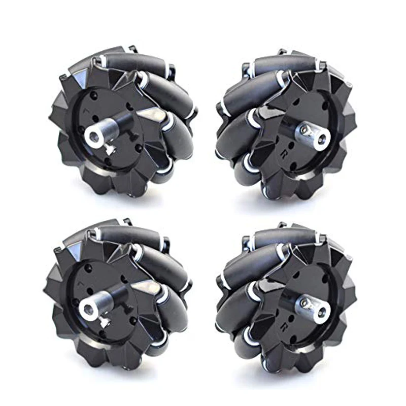 High Hardness Plastic 10KG Load 80mm Mecanum Wheel OmniSmart Robot Car with 6mm hubs for Arduino Rasbperry Pi DIY STEM Toy 15kg load 96mm omni mecanum wheel with 4 6mm couplings for arduino raspberry pi diy stem toy parts