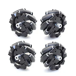 Coche Robot OmniSmart de plástico de alta dureza, 10KG de carga, 80mm, rueda Mecanum, con bujes de 6mm, para Arduino rasbdry Pi, juguete de tallo DIY