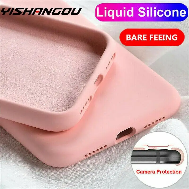 

YISAHNGOU Case For Vivo NEX Z5X IQOO X9 X9S X20 X23 X27 Plus V9 V11 V15 Pro Z1 S1 Liquid Silicone Simple Color Soft Case Cover