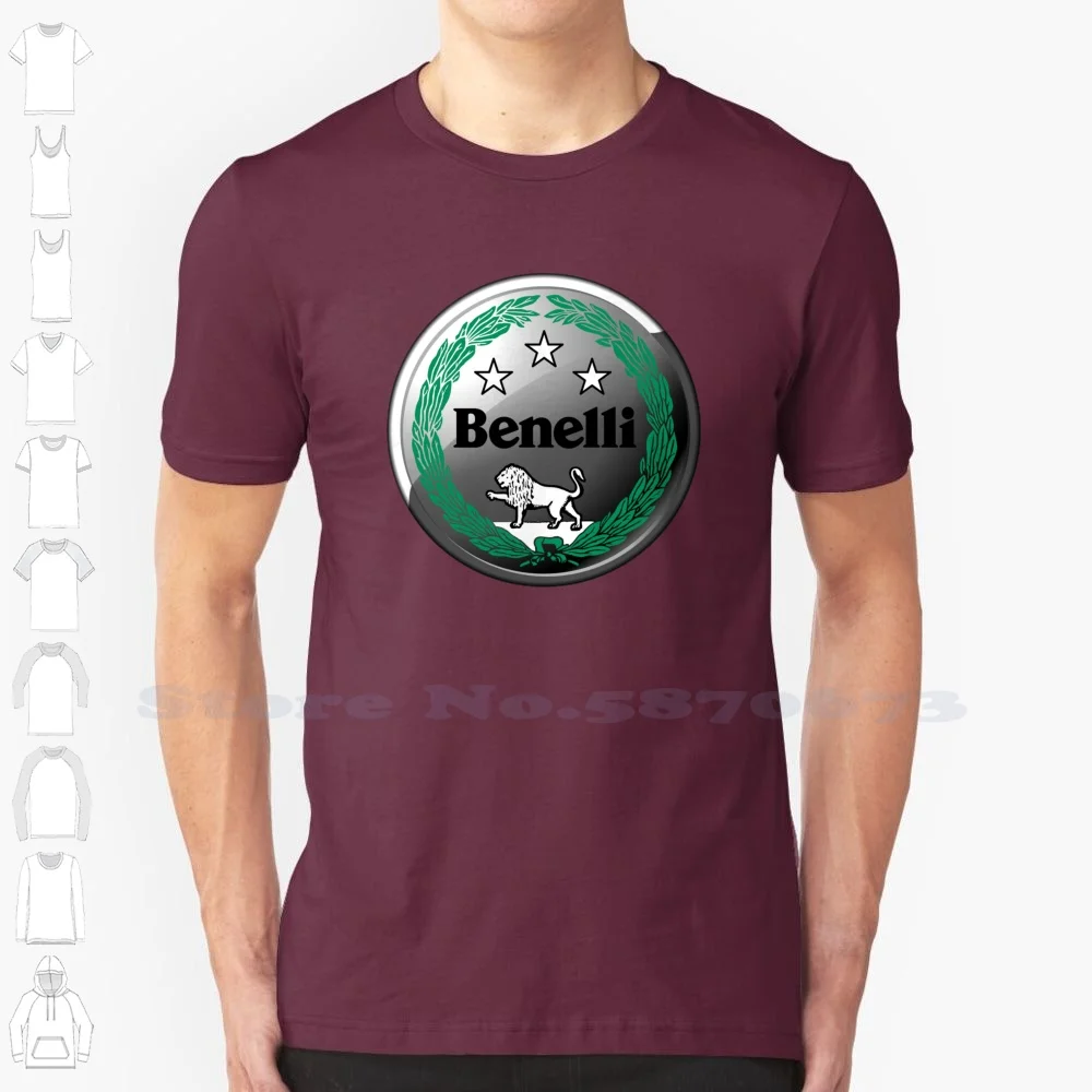 Benelli Maglietta Bianca Nera Per Uomo Donna Benelli Italia Moto Giuseppe Benelli Logo Vintage