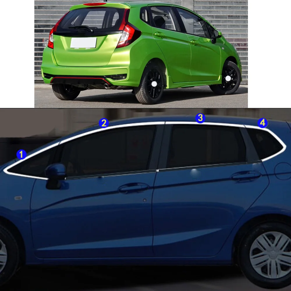 Car Sticker Garnish Pillar Window Middle Strip Trim Frame Hoods 