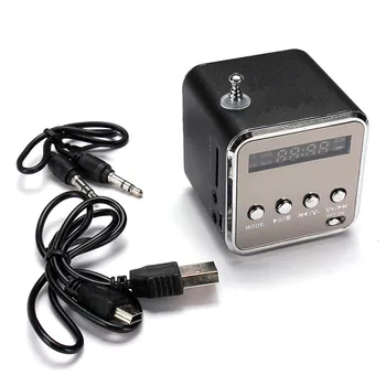

Portable Mini Speaker MP4 MP3 Music Player with LCD Support FM Radio Micro TF SD Stereo Loudspeaker for Laptop Phone
