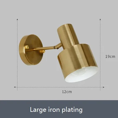 L iron Простой светодиодный настенный светильник Лофт Декор Современный Бра настенный светильник s Железный медный Золотой Регулируемый прикроватный настенный светильник Домашний Светильник - Цвет абажура: L iron