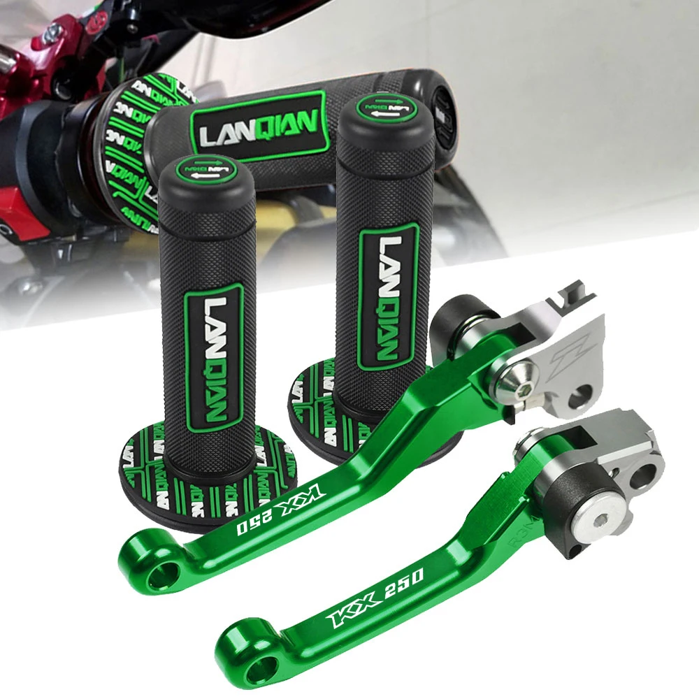 FOR KAWASAKI KX250 KX 250 2000-2004 2003 2002 2001 Motorcycle Dirt Bike CNC Aluminum Brake Clutch Levers Hand Grip Handlebar | Автомобили