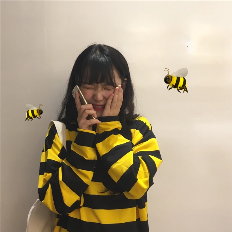 Корейский ulzzang студентов Harajuku негабаритных полос ленивый ветер Забавные Зимние Теплые Топы повседневные с длинными рукавами bf женские свитера