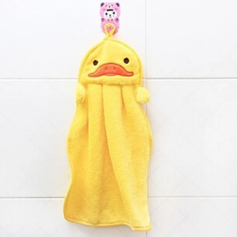 yellow duck Милые животные, мягкий коралловый бархат, Мультяшные животные, полотенце, утолщенное, домашний текстиль, для кухни, для использования в отеле, для путешествий, аксессуары, полотенце, s - Цвет: yellow duck