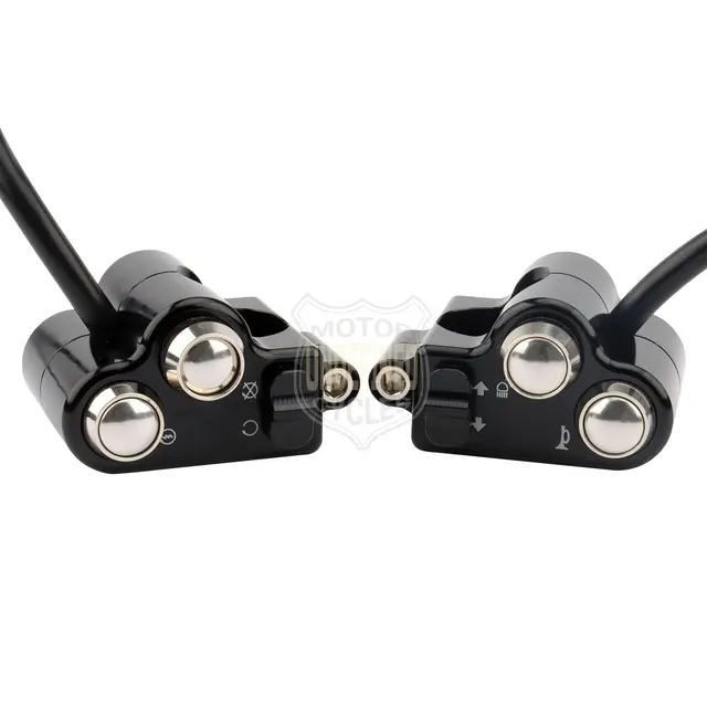 Interrupteur Moto, Interrupteur à Bascule De Motos 3 En 1, 12V Commutateur Clignotant Moto, Commande De Interrupteur De Lumière De Guidon Pour Guidon 7/8 Pouces 22mm