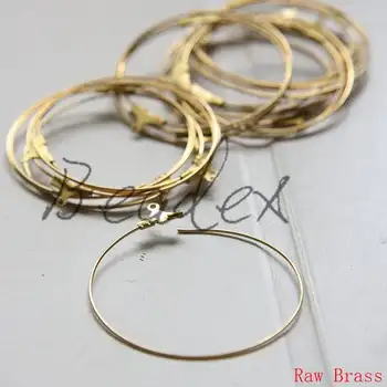 

10 Pieces Raw Brass Round Charm - Earring Finding 40mm (3314C)