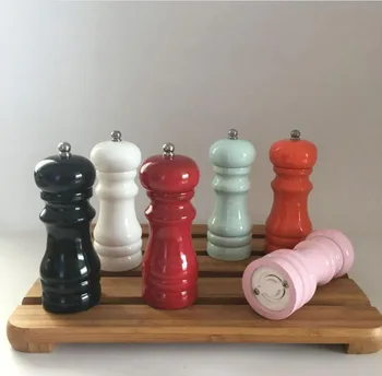 

Kitchen grinder,Manual pepper grinder pepper mill with Color body,Rubber Wood,Solid Wood