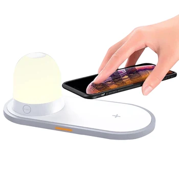 

Night Light Set Wireless Charging Night Light LED Night Light Wireless Charger Light Bedside Lamp Rechargeable Bedside Lamp