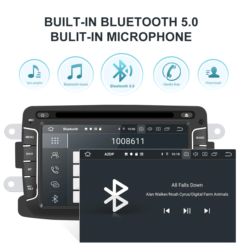 Isudar 1 Din PX6 Авто Радио Android 10 для Dacia/Sandero/Duster/Renault/Captur/Lada/Xray 2/Logan2 Автомобильный