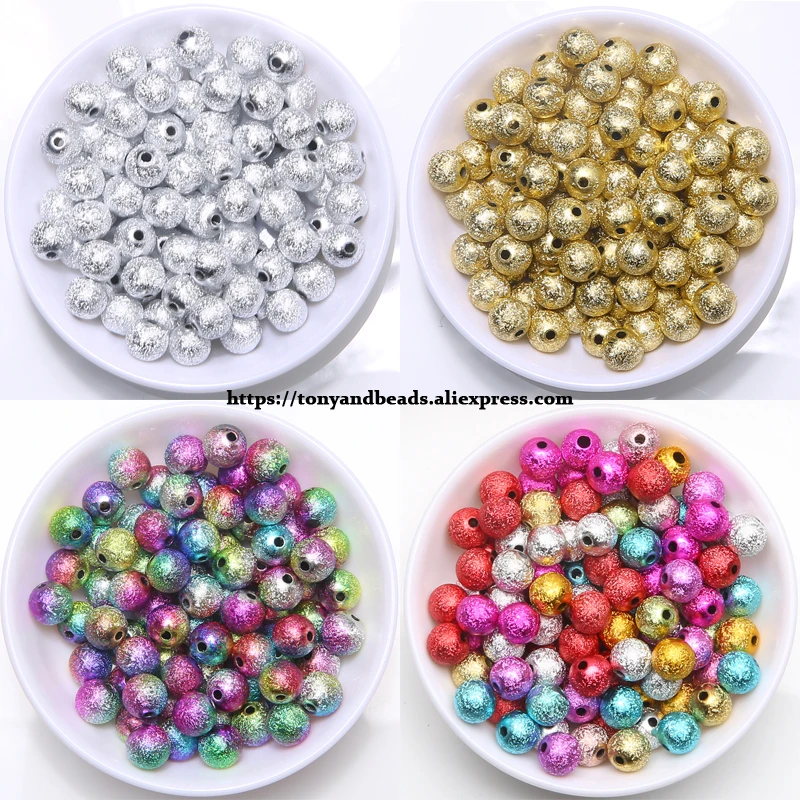 0PCS Wholesale Lots Mixed Acrylic Beads Spacer Round Faceted  Dia 6mm