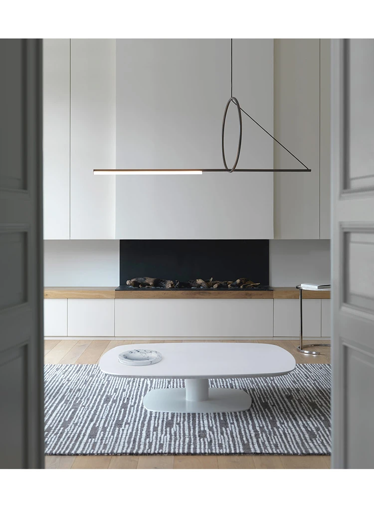 Постмодерн минималистичный геометрический гостиная столовая для комнаты, Подвесная лампа творческая личность подвес-полоска