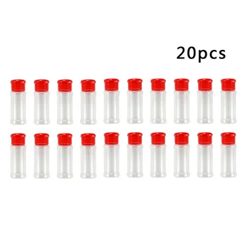 

20pcs Plastic Salt Pepper Shakers Seasoning Powder Bottle Salt Storage Container Kitchen Seasoning Box Spice Jar Kitchen Tools