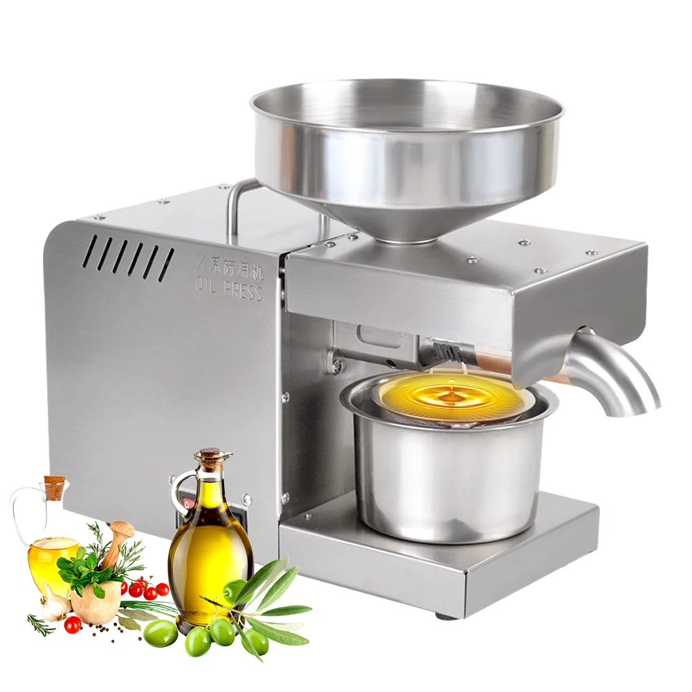 

Automatic Oil Press Machine Home Oil Extractor for Hot Cold Olive Flax Peanut Castor Hemp Seed Sesame Sunflower Oil Expeller