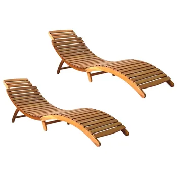 

VidaXL Sunbeds 2pcs Solid Acacia Wood 277092