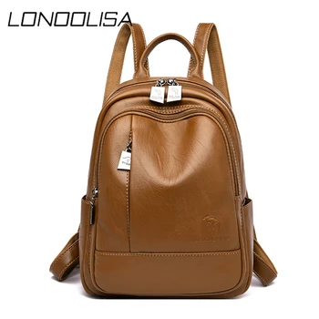 

Casual Women Backpack High Quality Leather Backpacks School Bags for Teenage Girls Bagpack Designer Travel Back Pack Sac Mochila