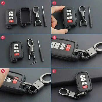

New Arrival High Quality For Toyota Camry RAV4 Highlander Corolla Key Chain Ring Fob Case Cover Holder