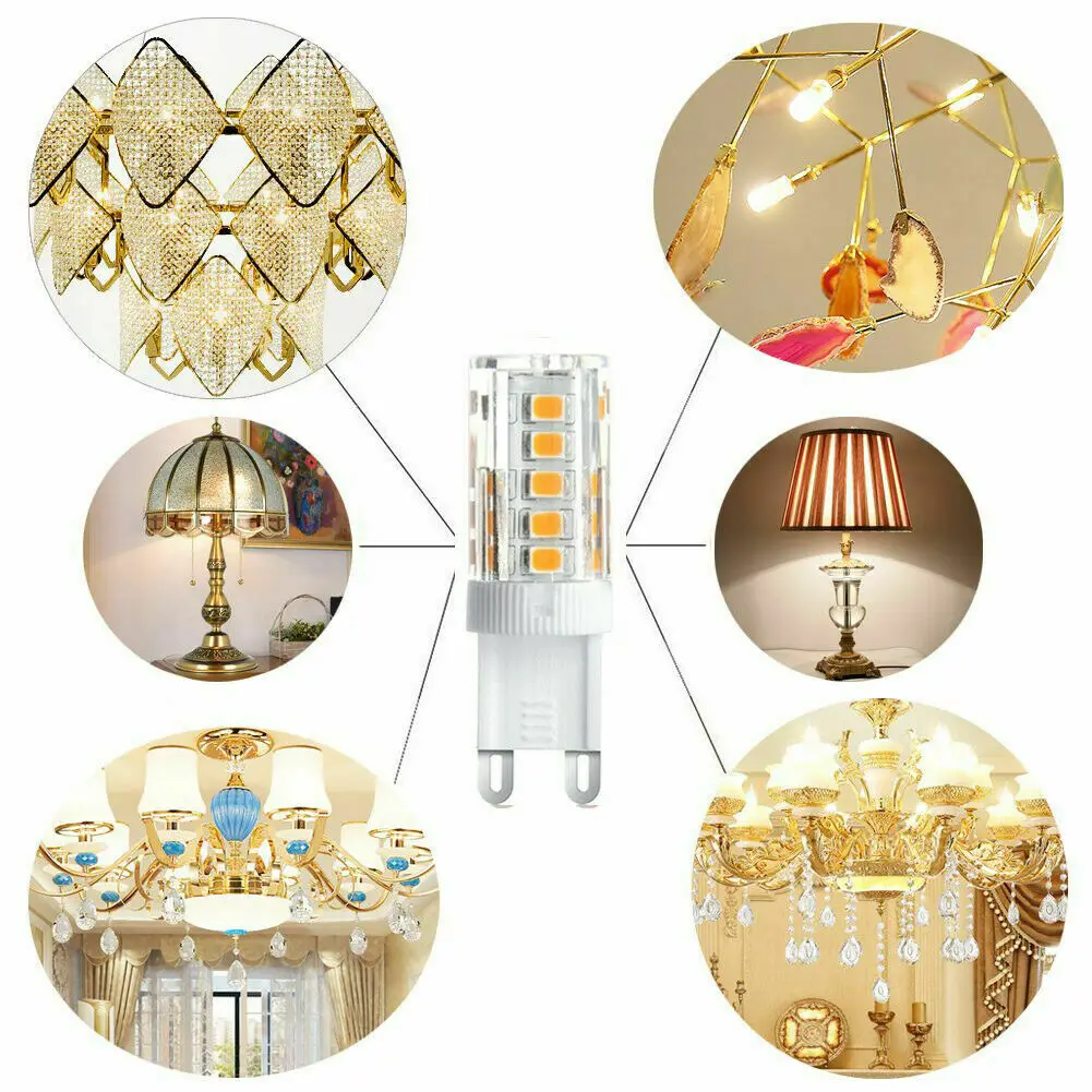 

High Quality Ceramic Mini LED Corn Bulb G4 G9 E14 5W 8W 12W Capsule Crystal Light 220V Lamp RG-CA Chandelier Home Lamps