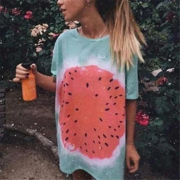 

DARK PERFUME 2020 Autumn Watermelon Sleeping Round Neck Long Sleeve Top Women's Breathable Warm Soft Pajamas Women's Fashion Sle