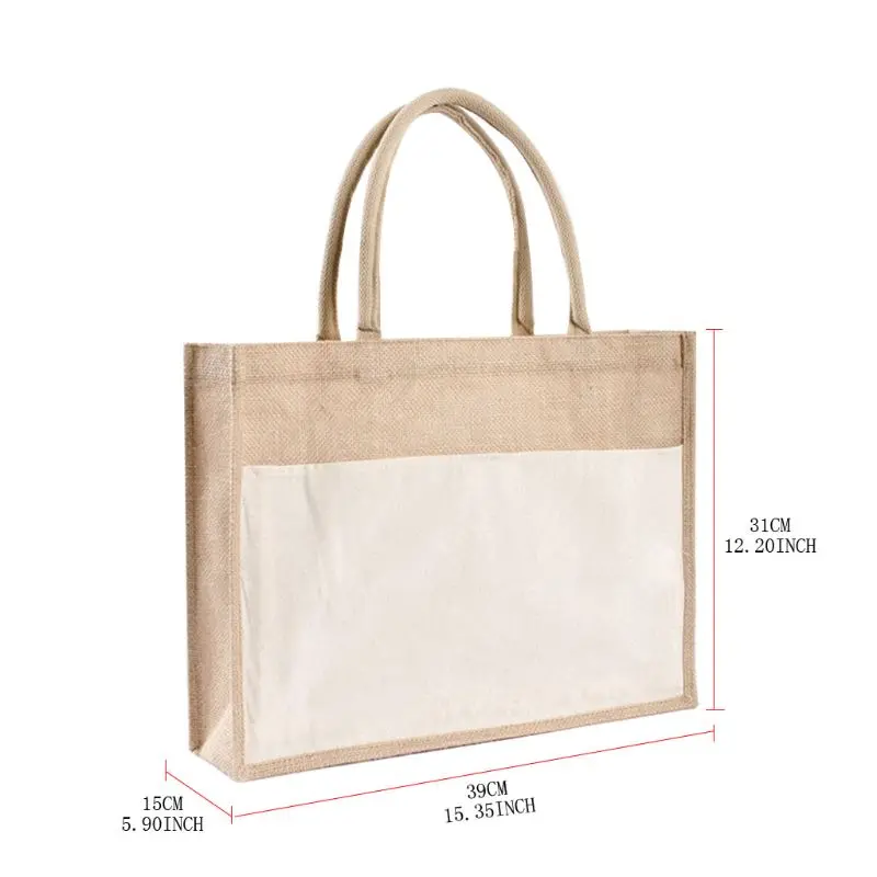 Портативная джутовая многоразовая большая сумка для покупок сумка для хранения продуктов Органайзер