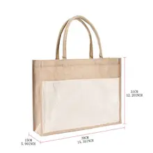 Портативная джутовая многоразовая большая сумка для покупок сумка для хранения продуктов Органайзер