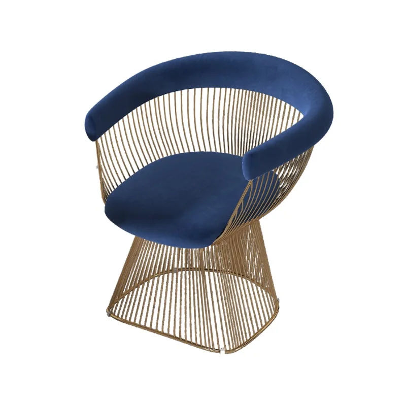 

30pcs PACK France Design Steel Wire Chair with Fabric Upholstery / Gilded Gold Finish