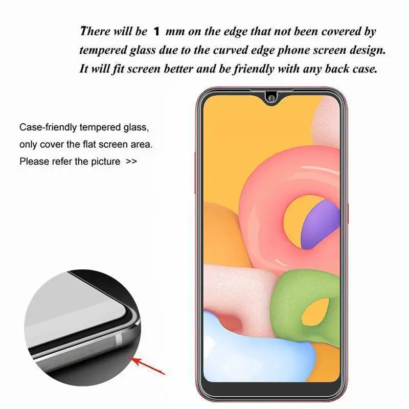 9H HD закаленное стекло для samsung Galaxy A01 A51 A71 Защитная пленка экрана A50 A70|Защитные