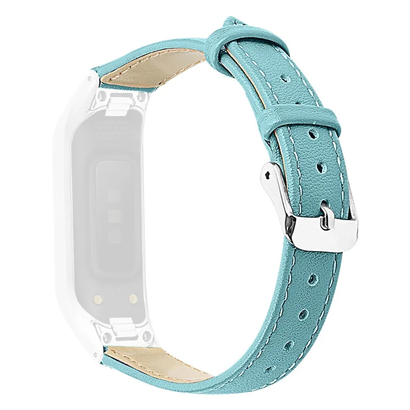 Blue CARPRIE модный кожаный сменный ремешок для часов Ремешок для samsung Galaxy fit-e R375+ металлическая рамка 907 - Цвет: Blue