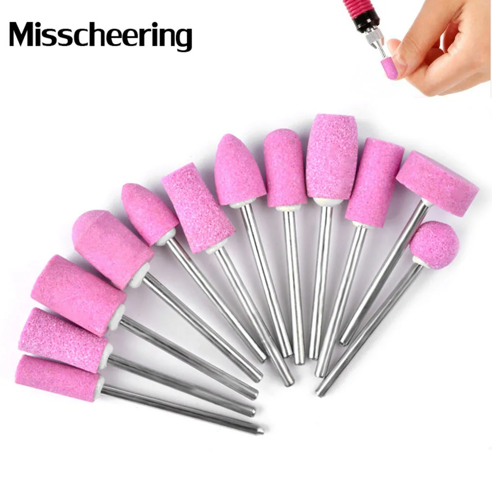 

12Pcs/Set Quartz Nail Drill Bits Electric Manicure Head Replacement Device for Manicure Pedicure Polishing Mill Cutter Nail File