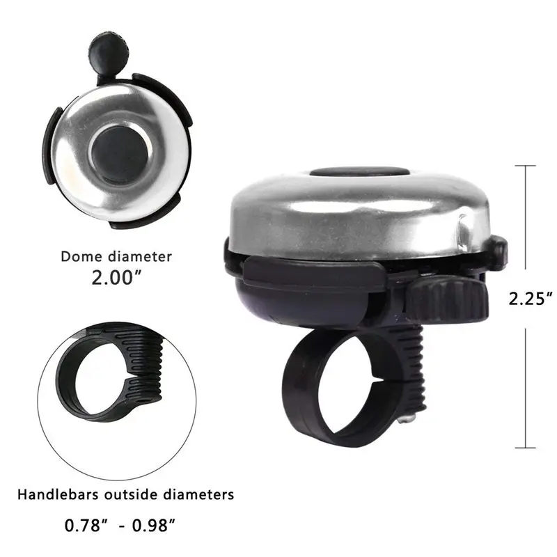 Bicycle Bell- Aluminum Bike Bell Ring- Classic Bicycle Bell for Adults Men Women Kids Girls Boys Bikes- Mountain Bike Accesso