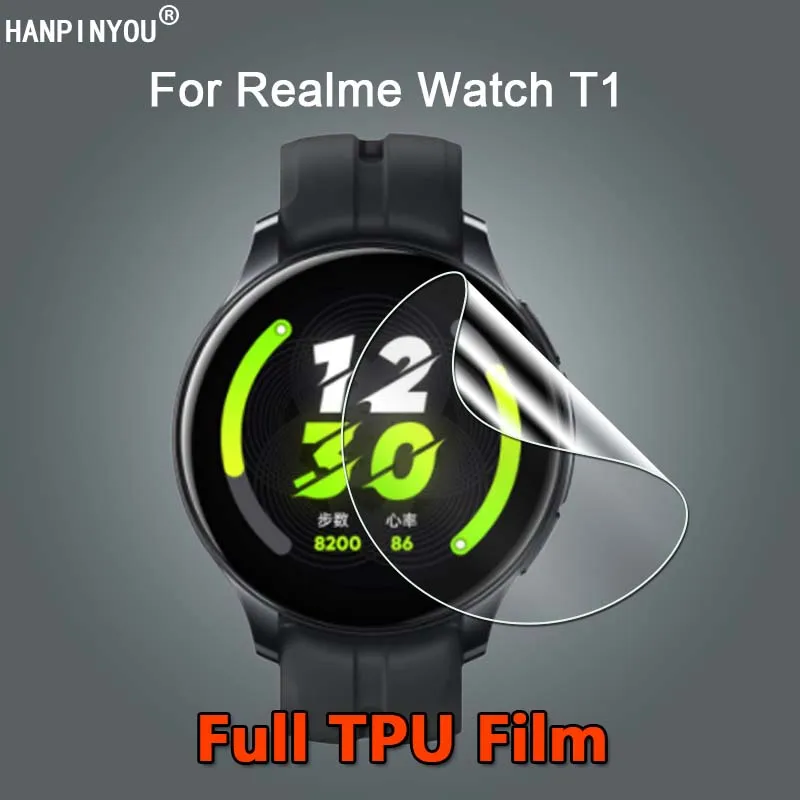 10 Pezzi Per Realme Watch T1 Smartwatch Antigraffio Ultra Clear Slim Soft Tpu Hydrogel Pellicola Salvaschermo-Vetro Non Temperato