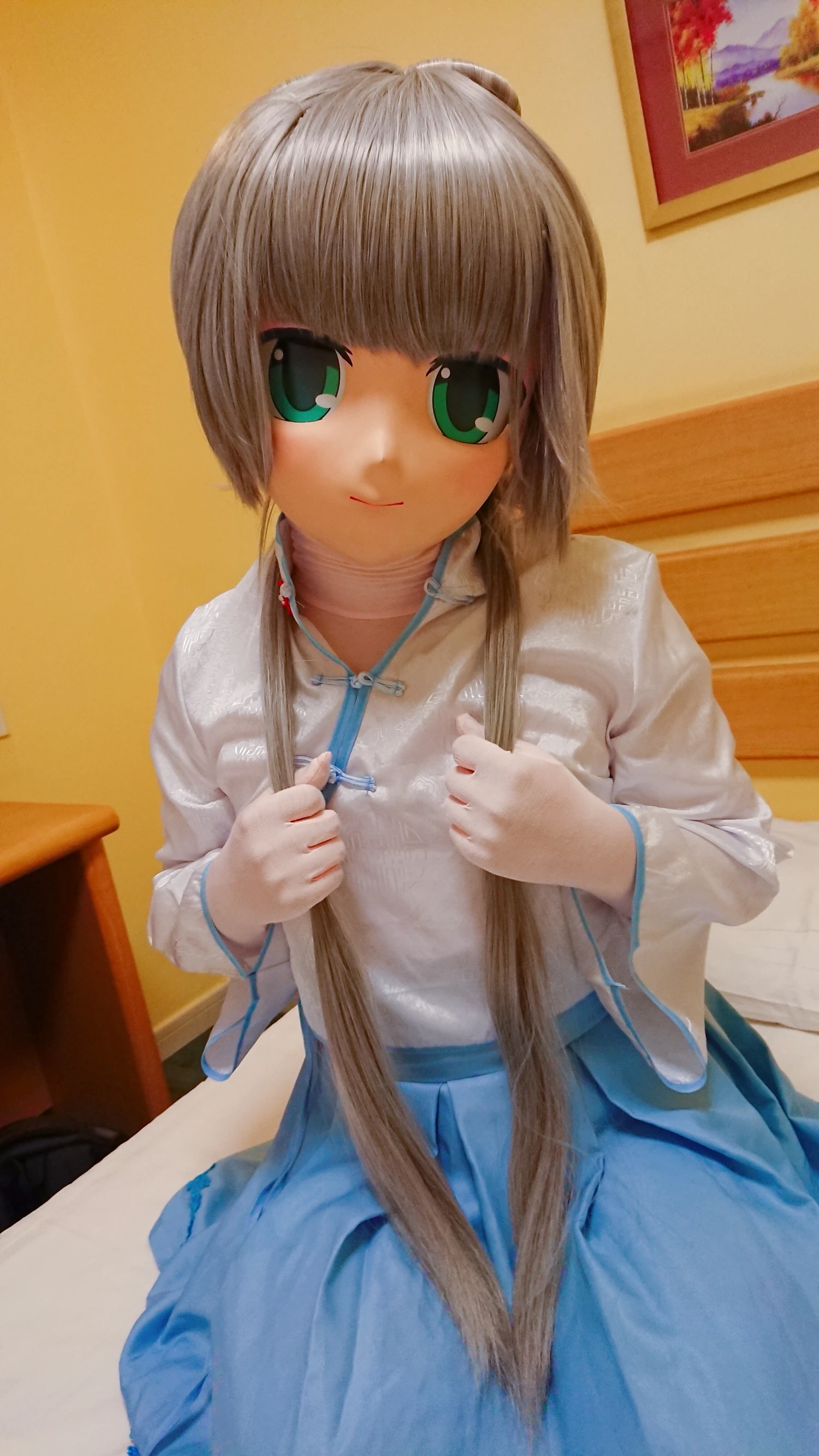 KGM 18) арбалет Девушка BJD кукла вокалоид3 комиксов маска Реалистичная силикано тианьи косплей Кигуруми Трансвестит маска