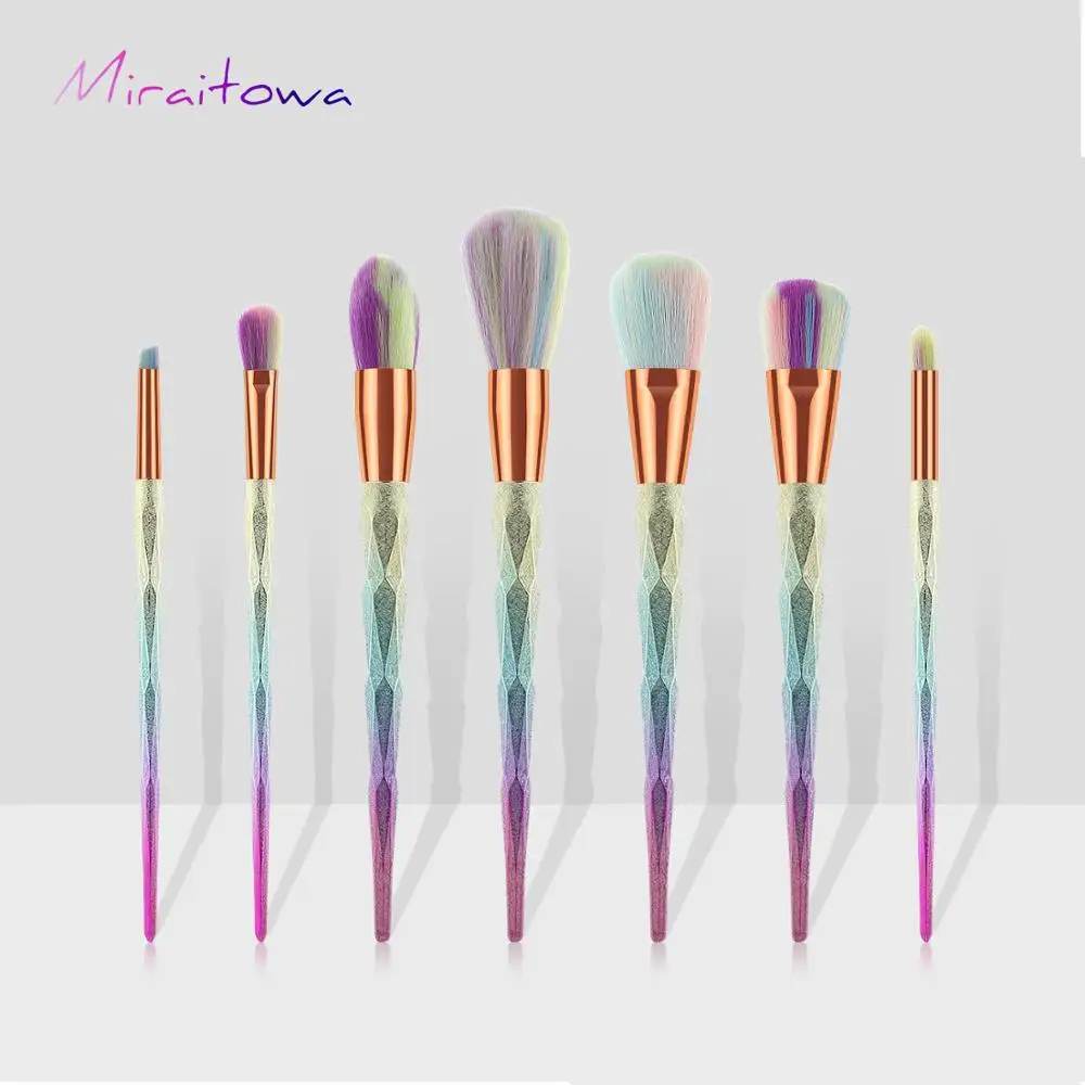 

Gradient Color Pro 7pcs Makeup Brushes Set Cosmetic Powder Foundation Eyeshadow Eyeliner Brush Kits Make Up Brush Tool