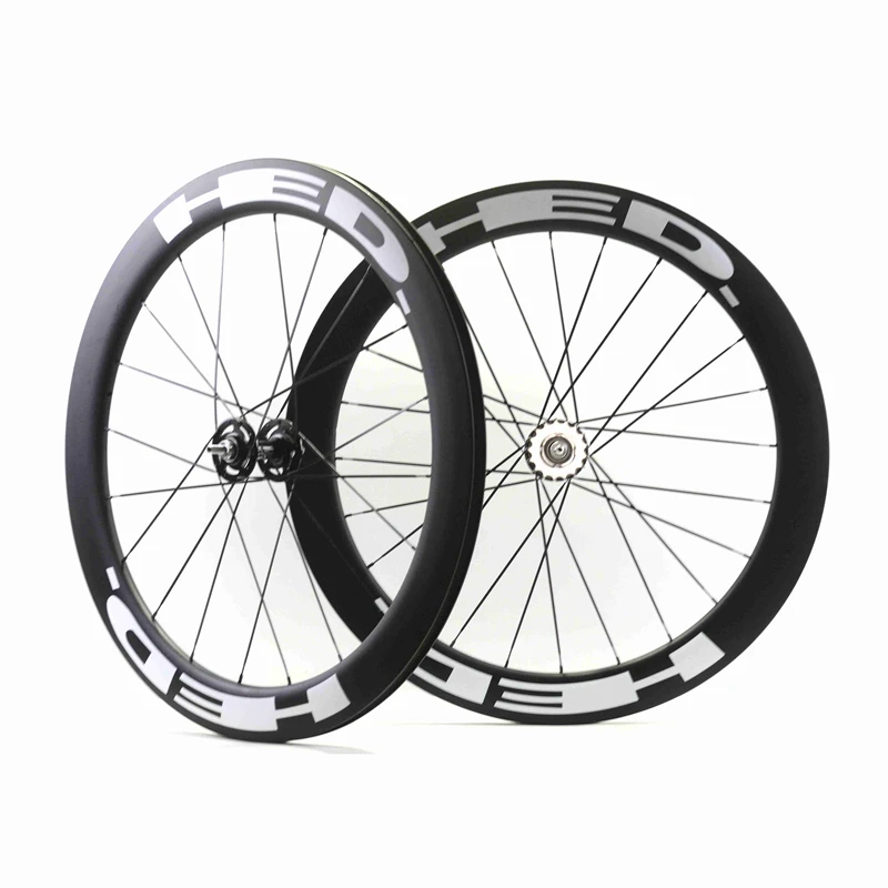 700c Carbon track wheels fixed gear carbon wheelset 60mm clincher single speed bike wheels fixie carbon wheelset