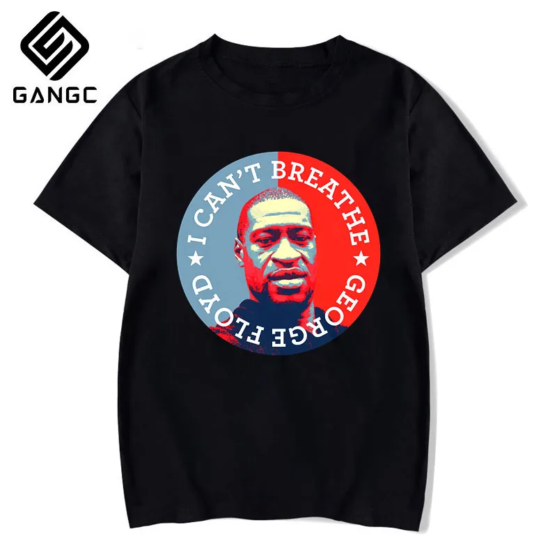 

I Cant Breathe Streetwear Black Lives Matter Man T Shirt Hiphop Short Sleeve Casual Print Tees george floyd t shirt