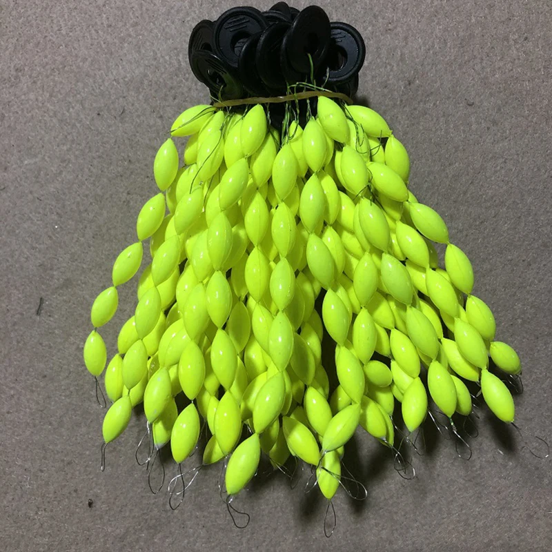 50 set/lot Seven Star Float Bobber Beans S/M/L Size Easy Use Rig Making Floating Beans Red/Yellow Oval Beads Carp Fishing  J447