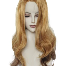 Парик фронта шнурка синтетические волосы парики для женщин стойкие волокна косплей парики Волнистые Волосы