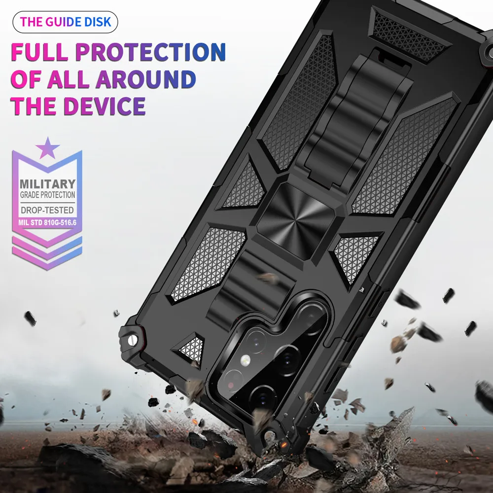 Armor Kickstand TPU Case For Samsung Galaxy S26 Ultra S25 S24 FE S23 S22 Ultra A17 A16 A14 A55 A56 A57 Camouflage Magnetic Cases — view 3