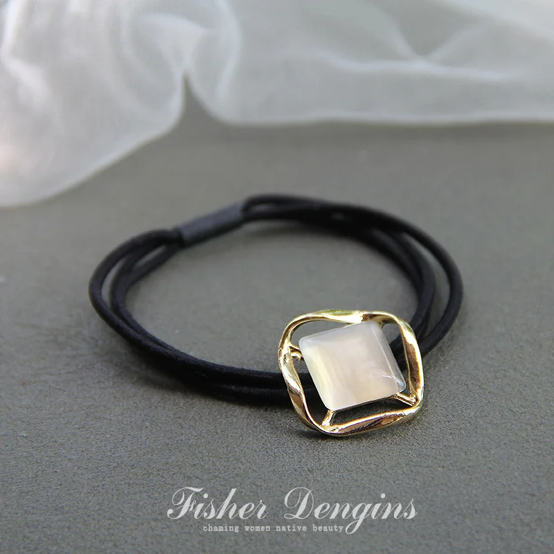 Elegantes Opal Metall Haar-scrunchies Für Damen Und Mädchen_voghion.com