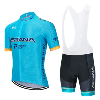 

New 2020 TEAM ASTANA cycling jersey 20D bike pants set mtb Ropa mens summer quick dry pro BICYCLING shirts Maillot Culotte wear