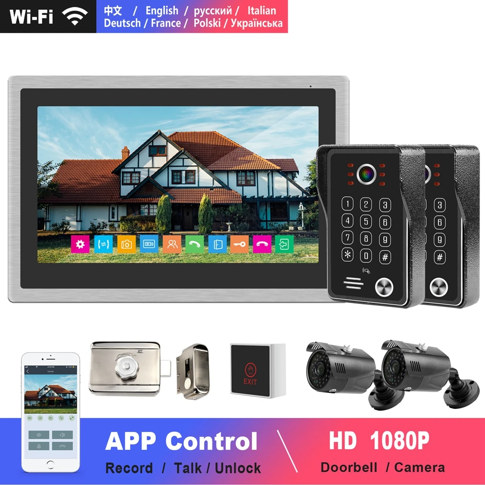 HD Wifi видеодомофон беспроводной видео домофон домашняя система управления