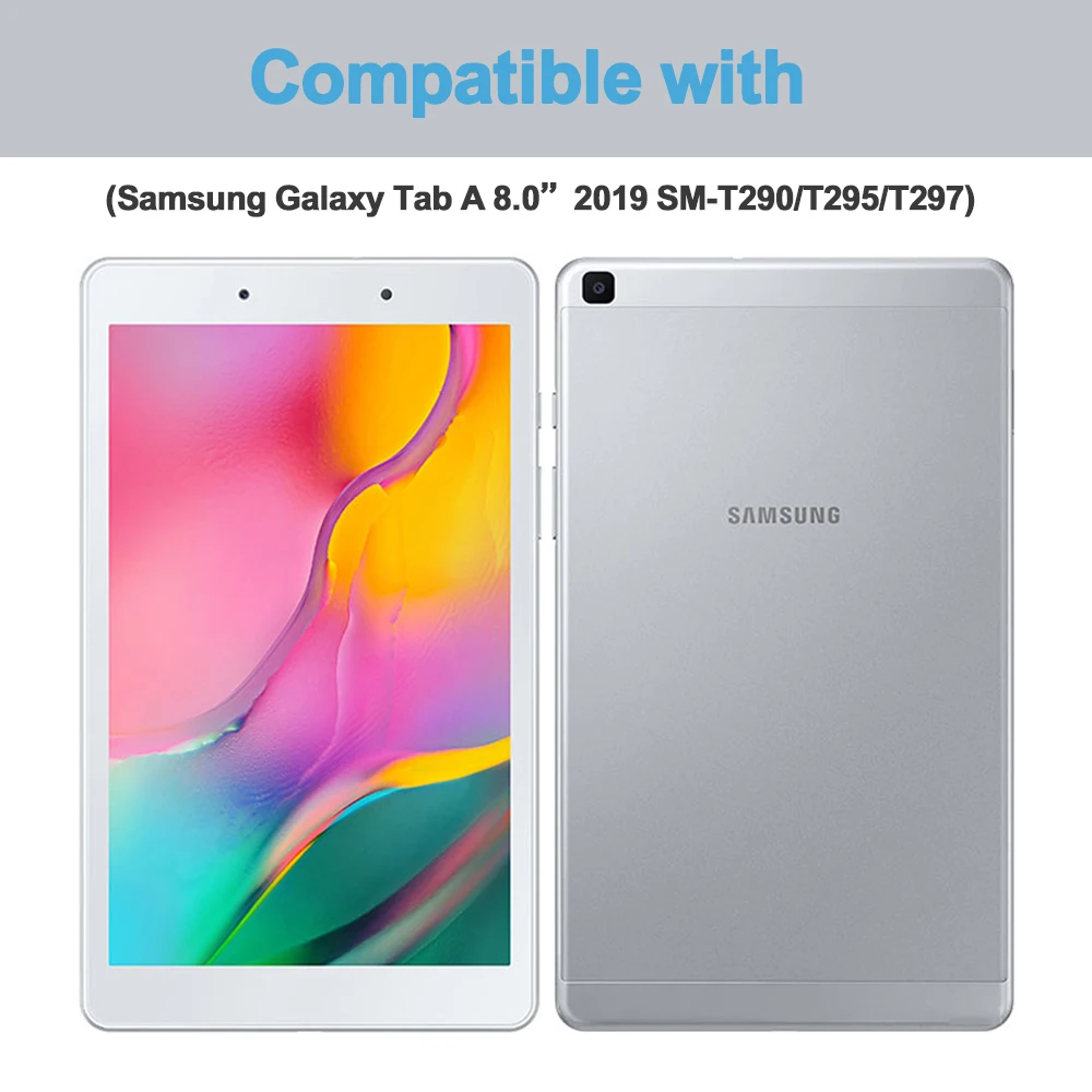 Flip Tablet Case For Samsung Galaxy Tab A 8.0 T290 Funda PU Leather Smart Cover For Tab A8 SM-T290 SM-T295 T297 Folio Capa tablet case
