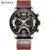 Casual Sport Watches for Men Blue Top Brand Luxury Military Leather Wrist Watch Man Clock Fashion Chronograph Wristwatch 14