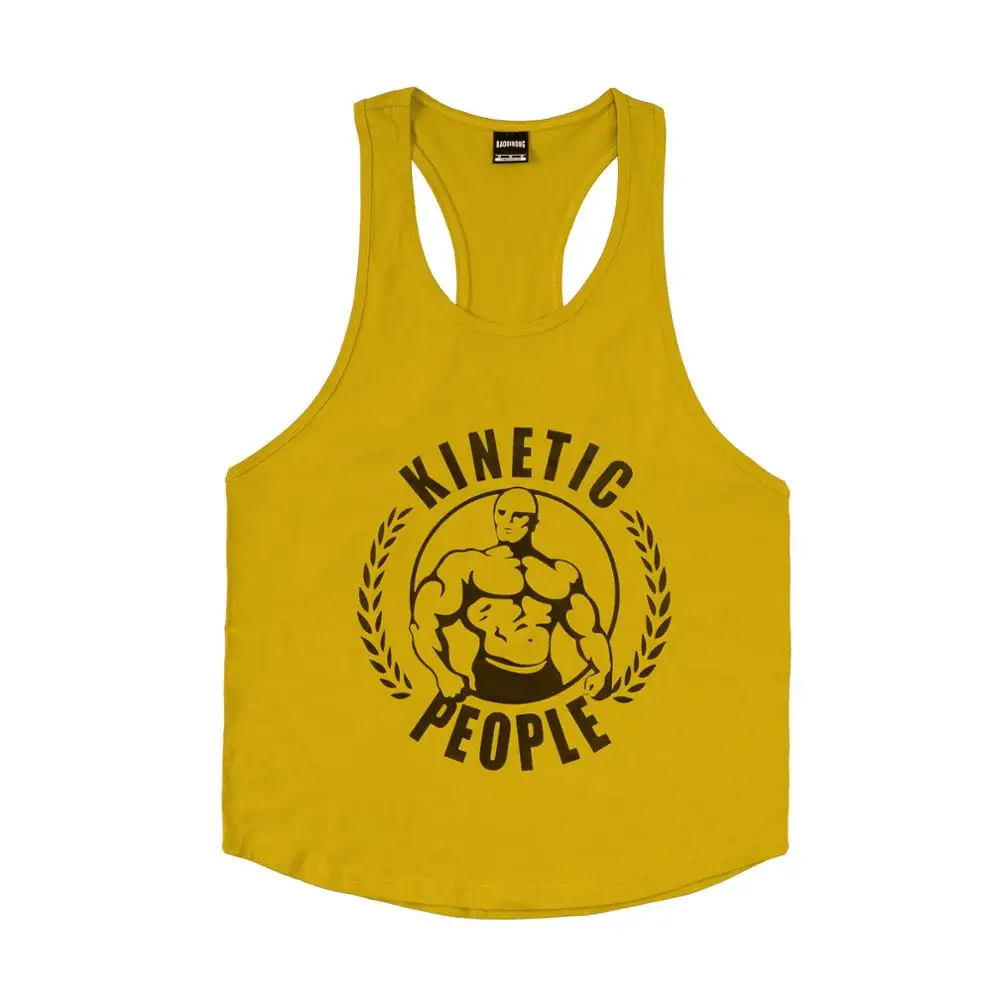 

2020 Gyms Tank Tops Men Elastic Cotton Vest O-Neck Gyms Tank Top Men Sleeveless Shirts Muscle Men Fitness Tops