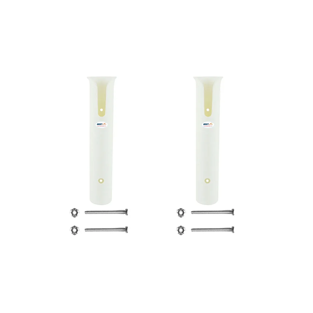  2x Boat Slotted Rod Holder Rack With Black Of Plastic PP