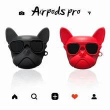 Luxury Cute 3D brand bulldog dog silicone case for Airpods pro Bluetooth Earphone Accessories cover Bag box for airpods 3